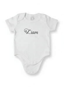 Personalizirani body s imenom crni tisak