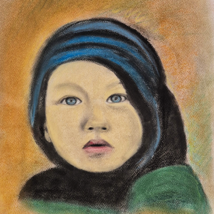 Izrada portreta po narudžbi pastelnim bojama portret bebe