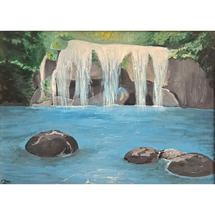 Vodopad, Umjetnička slika, Akril na platnu, Dimenzije 30x40cm