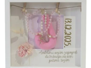 Personalizirani 3D okvir s posvetom | Roza