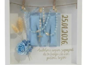 Personalizirani 3D okvir s posvetom | Plava