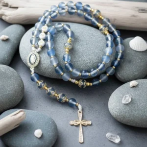 Plava personalizirana krunica s imenom