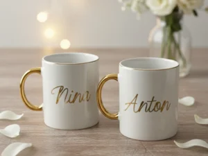 Personalizirane šalice sa imenom mladenaca