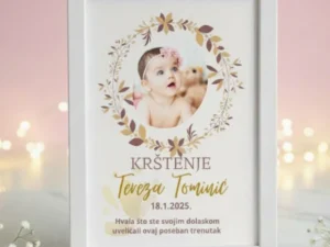 Personalizirani okvir s posvetom | Krštenje