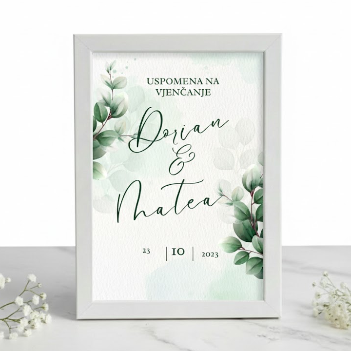 Personalizirani okvir s posvetom