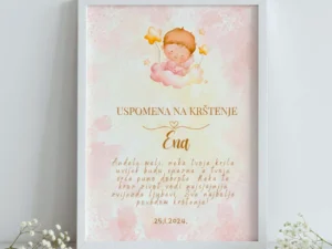 Personalizirani okvir s posvetom | Rozi oblak