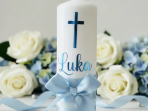 Personalizirana svijeća s imenom | Svijetlo plava