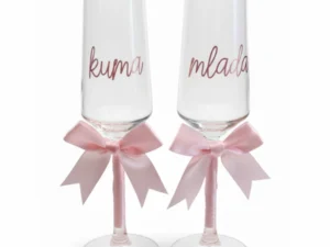 Personalizirane čaše za šampanjac | Kuma i mlada