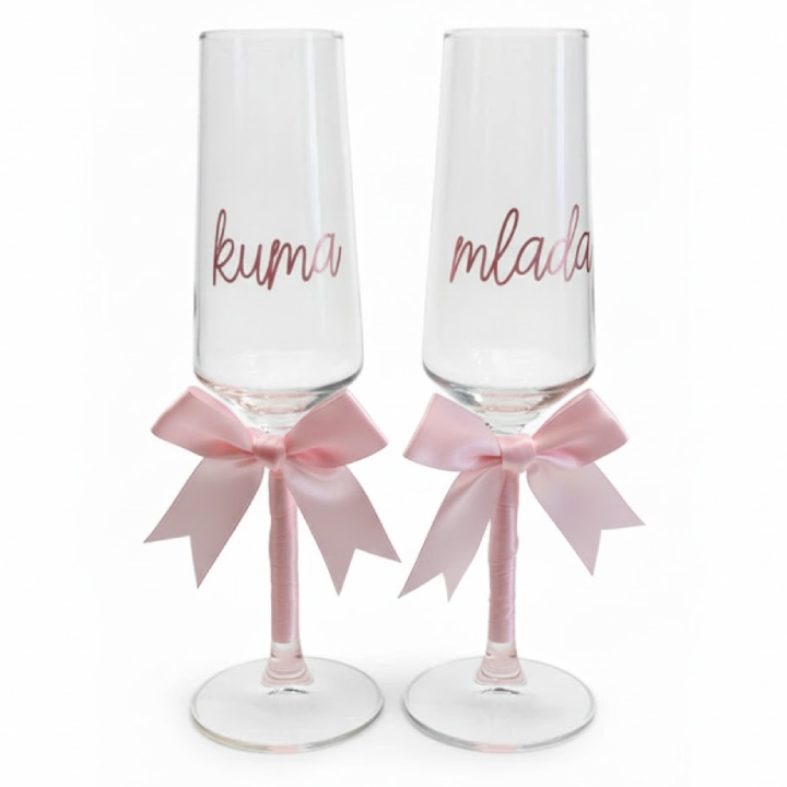 Poklon za mladu čaše za šampanjac