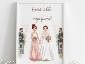 Personalizirani okvir | Hoćeš li biti moja kuma? 1