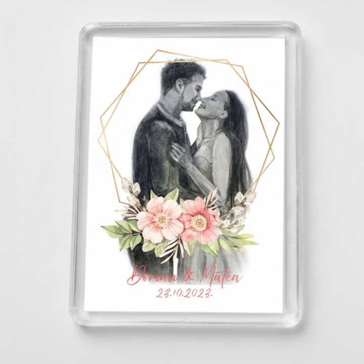 personaliziran magnet kao zahvalnica portret