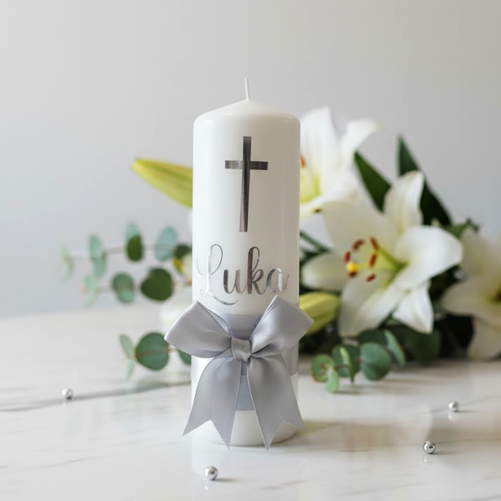Personalizirana svijeća s imenom Srebro