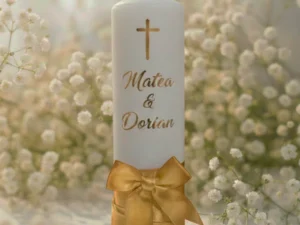 Personalizirana svijeća s imenima mladenaca | Zlato