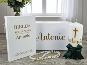 Poklon set za pričest ili krizmu | Zelena | Standard
